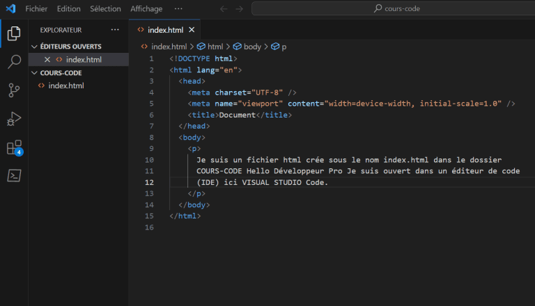 Cours introduction Html Que ce que le Html